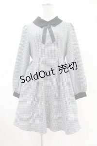 Amavel / 襟配色チェックワンピース Free ブラック H-25-07-19-030-CA-OP-NS-ZH