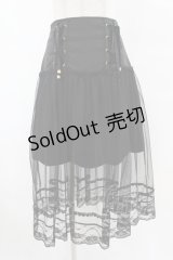 LIZ LISA / シースルーチュールスカート Free ブラック H-25-07-19-034-LO-SK-NS-ZH