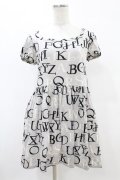 Jane Marple / アルファベットロゴミニワンピース  シルバーグレイ H-25-07-20-030-JM-OP-KB-ZH