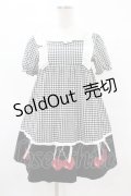 Candy Stripper / GINGHAM CHERRY ONE-PIECE 2 ブラック H-25-07-20-032-PU-OP-KB-ZH