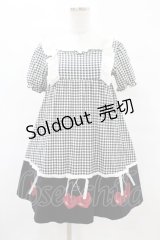 Candy Stripper / GINGHAM CHERRY ONE-PIECE 2 ブラック H-25-07-20-032-PU-OP-KB-ZH