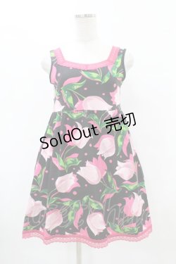 画像1: 【SALE】MILK / シャドウチューリップワンピース  ブラック H-25-12-15-1035-ML-OP-KB-ZT050