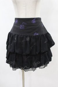 h.Jelly HONEY / Keyプリントバルーンスカート  黒 H-25-07-20-044-HN-SK-KB-ZH