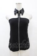 Sixh / ホルターカラーZIPトップス  黒 H-25-07-20-048-HN-TO-KB-ZH