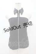 Sixh / ホルターカラーZIPトップス  黒 H-25-07-20-048-HN-TO-KB-ZH
