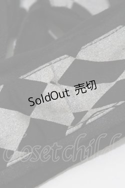 画像2: Sixh / プリントスタッズストール  黒 H-25-07-20-007-HN-ZA-KB-ZH