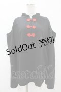 ACDC RAG / ネオチャイナオフショルロンT  黒×赤 H-25-07-20-050-PU-TO-KB-ZH
