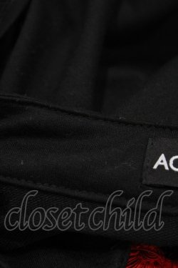 画像3: ACDC RAG / ネオチャイナオフショルロンT  黒×赤 H-25-07-20-050-PU-TO-KB-ZH