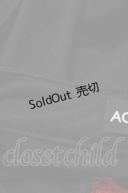 画像3: ACDC RAG / ネオチャイナオフショルロンT  黒×赤 H-25-07-20-050-PU-TO-KB-ZH