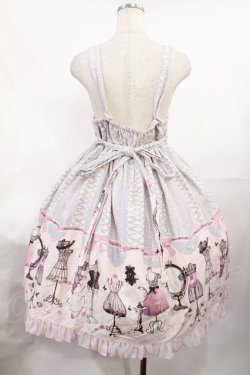 画像2: metamorphose / Lace up doll ハイウエストジャンパースカート Free グレー H-25-07-20-1003-ME-OP-NS-ZH
