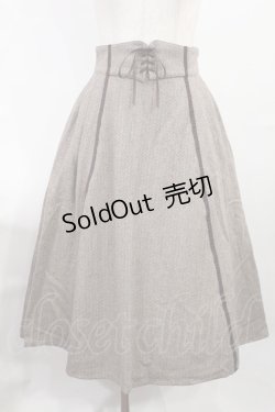 画像1: an another angelus / フロントレースアップヘリンボーンスカート Free BROWN H-25-07-20-1009-CA-SK-NS-ZT128