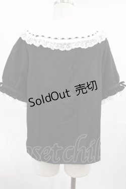 画像2: DearMyLove / 丸襟はしごレースロリータブラウス L ブラック H-25-07-20-1013-EL-BL-NS-ZH