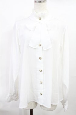 画像1: Physical Drop / スタンドカラーハートホ゛タンブラウス Free オフ H-25-07-20-1016-LO-BL-NS-ZH