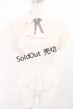画像1: Innocent World / 丸衿ツインレースアップブラウス M ピンク H-25-07-20-1017-IW-BL-NS-ZH