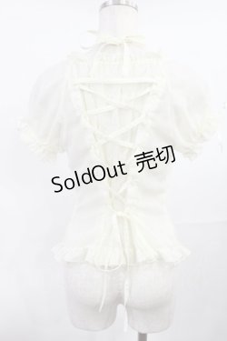 画像2: metamorphose / シフォンフリルブラウス Free アイボリー H-25-07-20-1021-ME-BL-NS-ZH