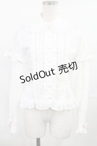 Angelic Pretty / リボンブローチ付フリルブラウス(2007年) Free オフ/ピンク H-25-07-20-1023-AP-BL-NS-ZH