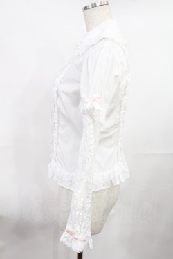 画像2: Angelic Pretty / リボンブローチ付フリルブラウス(2007年) Free オフ/ピンク H-25-07-20-1023-AP-BL-NS-ZH
