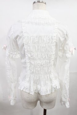 画像3: Angelic Pretty / リボンブローチ付フリルブラウス(2007年) Free オフ/ピンク H-25-07-20-1023-AP-BL-NS-ZH