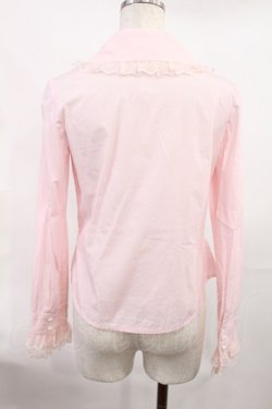 画像2: Angelic Pretty / ストライプリボン2段レースブラウス Free ピンク H-25-07-20-1025-AP-BL-NS-ZH