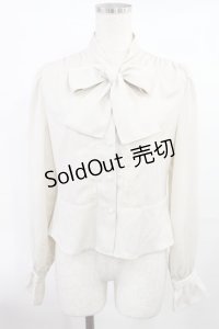 an another angelus / パールビーズ釦ボウタイブラウス Free IVORY H-25-07-20-1027-CA-BL-NS-ZH
