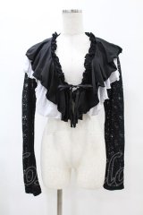 NiNE. / 異素材切替フリルボレロ  黒×白 H-25-07-20-010-PU-TO-KB-ZH