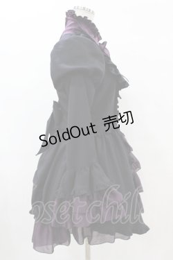 画像3: MARBLE / アリス風編み上げドレスワンピース  黒×紫 H-25-07-20-012-GO-OP-KB-ZH
