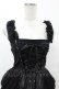画像4: FRILL / サイドフリル刺繍ジャンパースカート  黒 H-25-07-20-015-HN-OP-KB-ZH