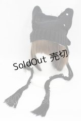 HN+nois / ダメージニットキャップ  黒 H-25-07-20-003-HN-AC-KB-ZH