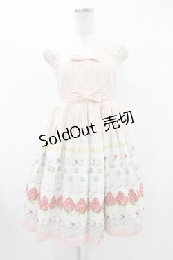 画像1: Emily Temple cute / デコレーションケーキノースリーブワンピース  ピンク H-25-07-20-023-ET-OP-KB-ZH