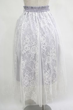画像3: axes femme / レース×チュールスカート M ブルーグレー H-25-07-21-022-AX-SK-NS-ZH