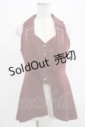 axes femme / バックタックロングベスト M ボルドー H-25-07-21-024-AX-JA-NS-ZH