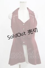 axes femme / バックタックロングベスト M ボルドー H-25-07-21-024-AX-JA-NS-ZH