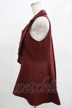 画像2: axes femme / バックタックロングベスト M ボルドー H-25-07-21-024-AX-JA-NS-ZH