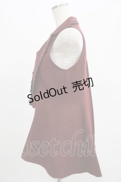 画像2: axes femme / バックタックロングベスト M ボルドー H-25-07-21-024-AX-JA-NS-ZH