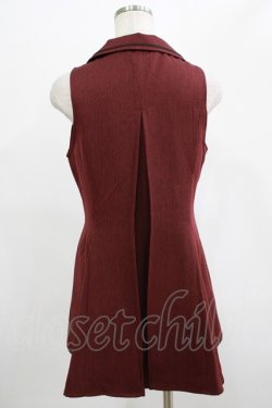 画像3: axes femme / バックタックロングベスト M ボルドー H-25-07-21-024-AX-JA-NS-ZH