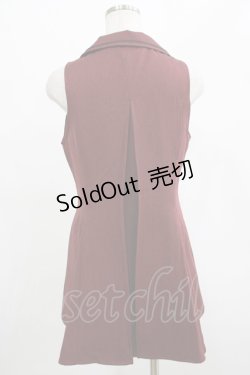 画像3: axes femme / バックタックロングベスト M ボルドー H-25-07-21-024-AX-JA-NS-ZH