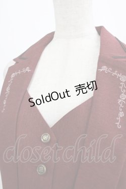 画像4: axes femme / バックタックロングベスト M ボルドー H-25-07-21-024-AX-JA-NS-ZH