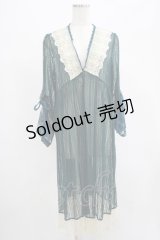 axes femme / リュクスレースガウン M グリーン H-25-07-21-028-AX-TO-NS-ZH