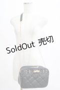 axes femme / 花モチーフキルトショルダー  ブラック H-25-07-21-041-AX-BG-NS-ZH