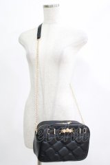 axes femme / 花モチーフキルトショルダー  ブラック H-25-07-21-041-AX-BG-NS-ZH
