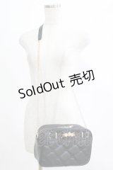 axes femme / 花モチーフキルトショルダー  ブラック H-25-07-21-041-AX-BG-NS-ZH