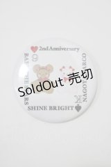 BABY,THE STARS SHINE BRIGHT / 名古屋パルコ2nd Anniversary限定缶バッジ  オフ白 H-25-07-21-052-BA-ZA-NS-ZH