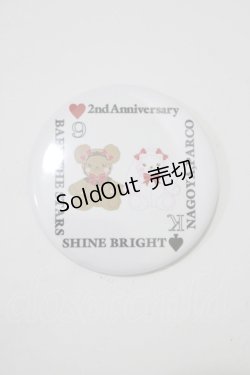 画像1: BABY,THE STARS SHINE BRIGHT / 名古屋パルコ2nd Anniversary限定缶バッジ  オフ白 H-25-07-21-052-BA-ZA-NS-ZH