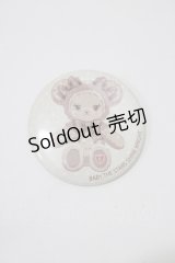 BABY,THE STARS SHINE BRIGHT / くまくみゃちゃんドット柄缶バッジ  ミルクティ‐ H-25-07-21-057-BA-ZA-NS-ZH