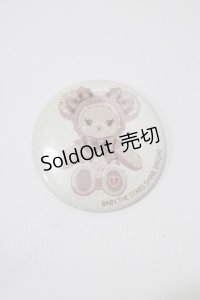 BABY,THE STARS SHINE BRIGHT / くまくみゃちゃんドット柄缶バッジ  ミルクティ‐ H-25-07-21-057-BA-ZA-NS-ZH