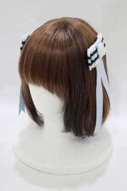 画像1: BABY,THE STARS SHINE BRIGHT / Camelia Roseリボンクリップ  サックス H-25-07-21-059-BA-ZA-NS-ZH