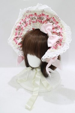 画像1: BABY,THE STARS SHINE BRIGHT / Le Bouquet Eternel柄ボンネット  オフ白 H-25-07-21-066-BA-AC-NS-ZH