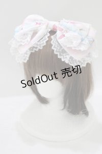 BABY,THE STARS SHINE BRIGHT / Princess Cosmetics Dreamy Palette柄リボンカチューシャ  ピンク H-25-07-21-069-BA-AC-NS-ZH