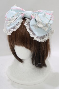 画像1: BABY,THE STARS SHINE BRIGHT / Marie-Antoinette〜華麗なる輝きに秘めた永遠の想い〜柄カチューシャ  サックス H-25-07-21-072-BA-AC-NS-ZH