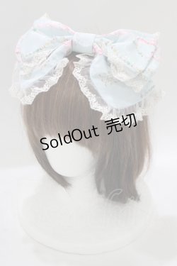 画像1: BABY,THE STARS SHINE BRIGHT / Marie-Antoinette〜華麗なる輝きに秘めた永遠の想い〜柄カチューシャ  サックス H-25-07-21-072-BA-AC-NS-ZH